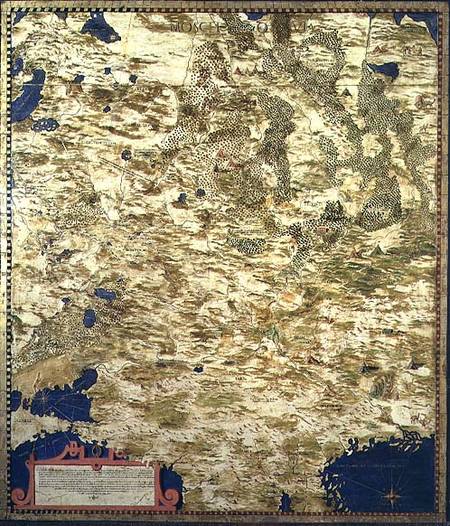 Map of Sixteenth Century Russia von Egnazio Bonsignori