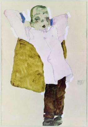Junger Mann mit rosa Jacke 1911