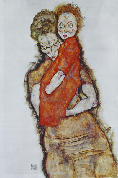Mutter mit Kind von Egon Schiele