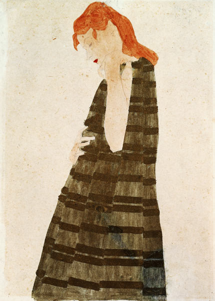 Woman in a Golden Cape von Egon Schiele