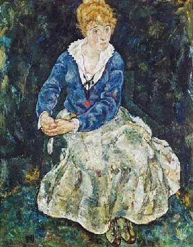 Bildnis der Frau des Künstlers, sitzend 1918