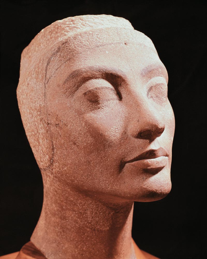 Unfinished head of Nefertiti, New Kingdom von Egyptian