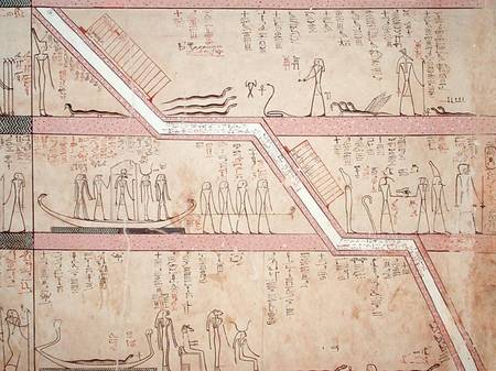 Descent of the sarcophagus into the tomb New Kingdom von Egyptian