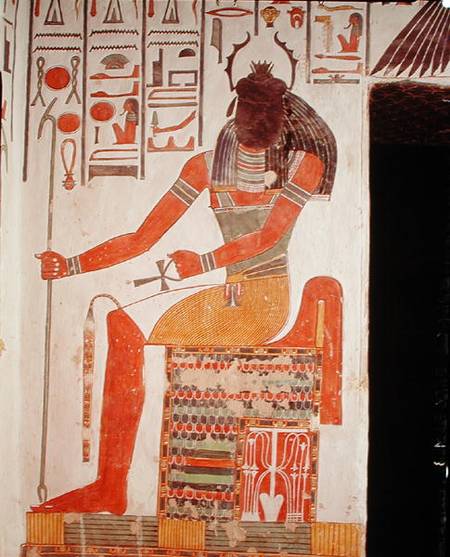 The god, Khepri, from the Tomb of Nefertari, New Kingdom von Egyptian