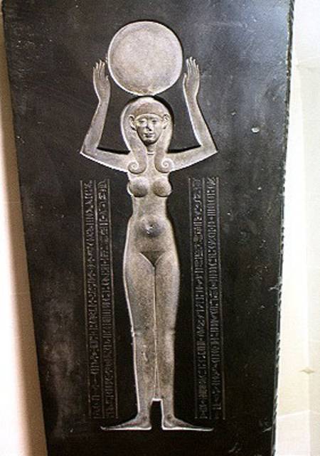 The Goddess Nut Raising the Sun, from the reverse of the lid of the Djedhor sarcophagus von Egyptian