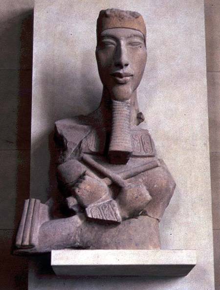 Osirid pillar of Amenophis IV (Akhenaten) from Karnak, Amarna period, New Kingdom von Egyptian