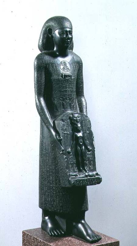 Statue of Padimahes, priest of Bastet, with magical texts for healing, 30th Dynasty or early Ptolema von Egyptian