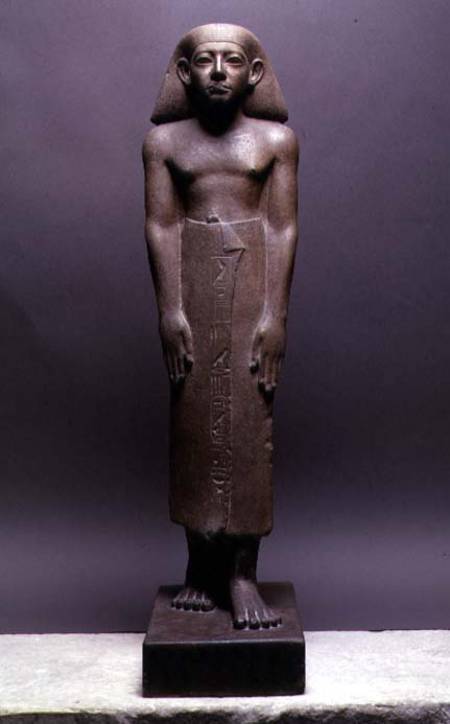 Statuette of Amenemhatankh, worker at Crocodilopolis (Fayum) from the reign of Amenemhat III, Middle von Egyptian