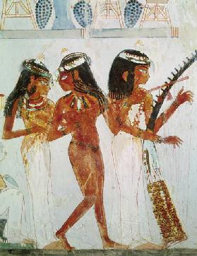 Musicians and a Dancer, from the Tomb of Nakht, New Kingdom