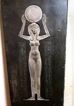 The Goddess Nut Raising the Sun, from the reverse of the lid of the Djedhor sarcophagus c.378-341