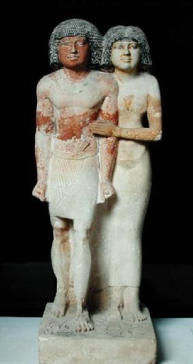 Statue of Raherka and Meresankh, Old Kingdom c.150 BC