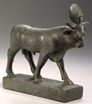 Apis bull, Late Period (solid cast bronze) von Egyptian 26th Dynasty