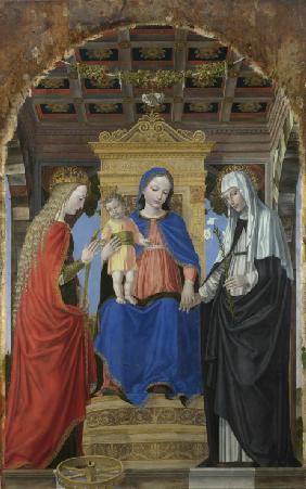 Madonna und Kind mit Heiligen Katharina von Alexandrien und Katharina von Siena