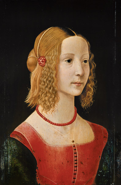 Bildnis eines jungen Mädchens. von  (eigentl. Domenico Tommaso Bigordi) Ghirlandaio Domenico