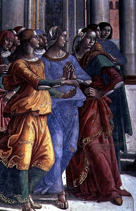 Onlookers, from the Virgin Mary in the Temple von  (eigentl. Domenico Tommaso Bigordi) Ghirlandaio Domenico