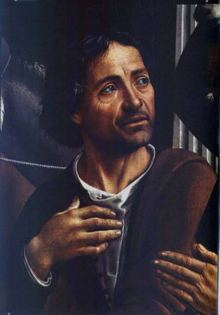 Self portrait (detail from altarpiece) von  (eigentl. Domenico Tommaso Bigordi) Ghirlandaio Domenico