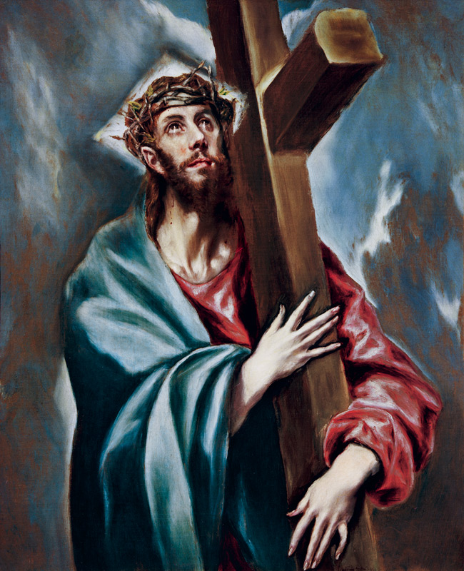 Kreuztragender Christus I von (eigentl. Dominikos Theotokopulos) Greco, El