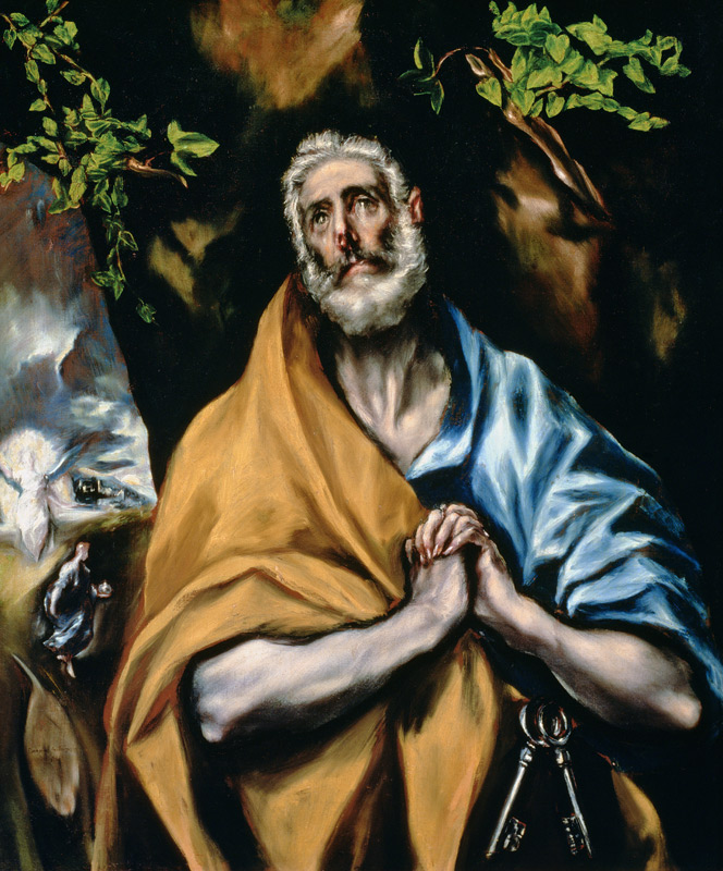 The Tears of St Peter von (eigentl. Dominikos Theotokopulos) Greco, El