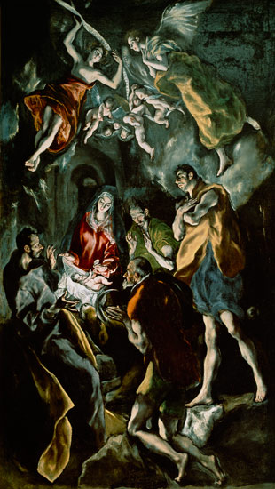 The Adoration of the Shepherds, from the Santo Domingo el Antiguo Altarpiece von (eigentl. Dominikos Theotokopulos) Greco, El
