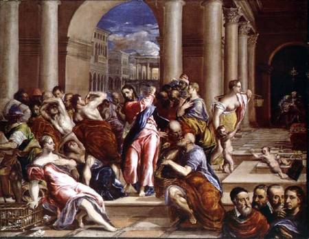 Christ Driving the Traders from the Temple von (eigentl. Dominikos Theotokopulos) Greco, El