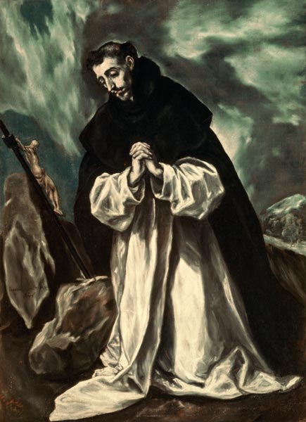 Hl.Dominikus im Gebet von (eigentl. Dominikos Theotokopulos) Greco, El