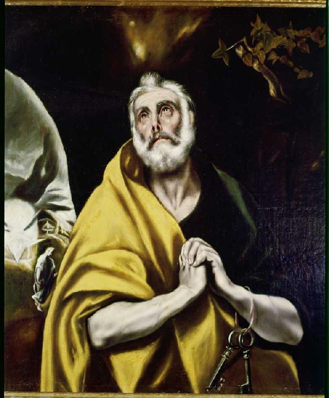 Der reuige hl. Petrus. von (eigentl. Dominikos Theotokopulos) Greco, El