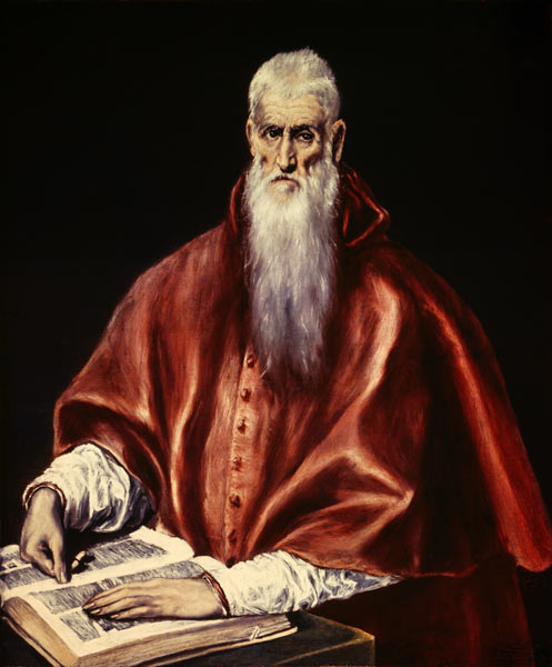 Der heilige Hieronymus als Kardinal von (eigentl. Dominikos Theotokopulos) Greco, El