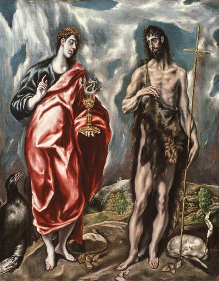 St John the Evangelist and St. John the Baptist von (eigentl. Dominikos Theotokopulos) Greco, El