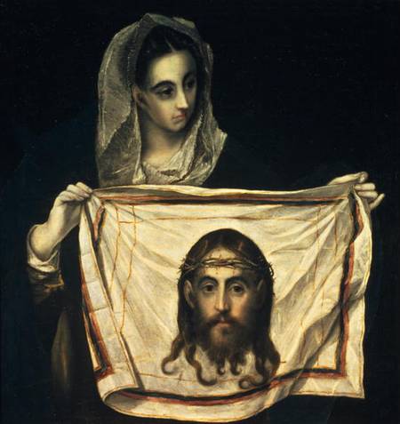 St.Veronica with the Holy Shroud von (eigentl. Dominikos Theotokopulos) Greco, El