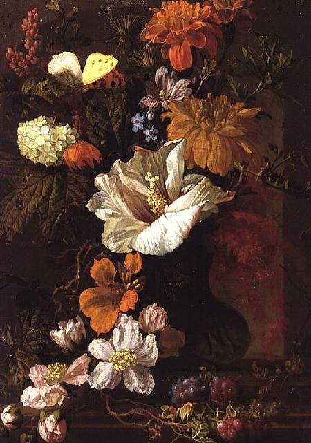 Still Life of Flowers (panel) von Elias van den Broeck