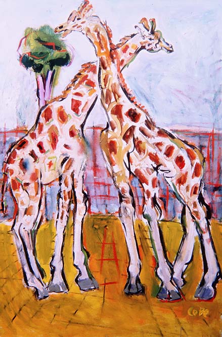 Giraffes in Dublin Zoo  von Elizabeth Cope