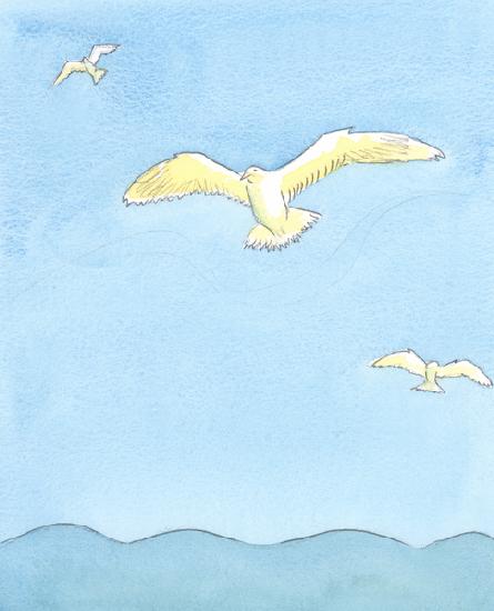 As a seagull soars effortlessly on high, resting on the winds as it gazes all around, so the soul ca 2003