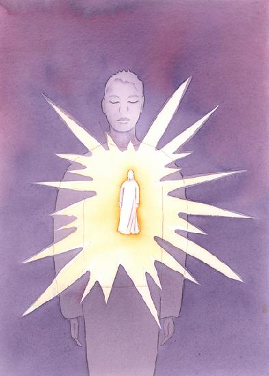 By the Holy Spirit, Christ is present in the baptised persons soul, shining out His love and wisdom, 2004