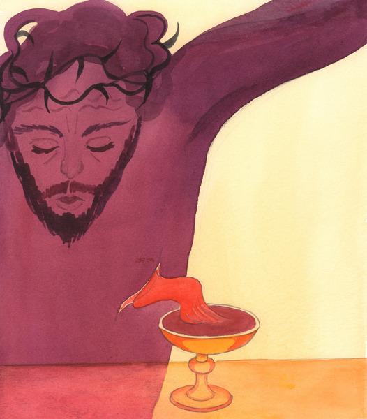 Christ poured out His life-blood for us, on Calvary von Elizabeth  Wang
