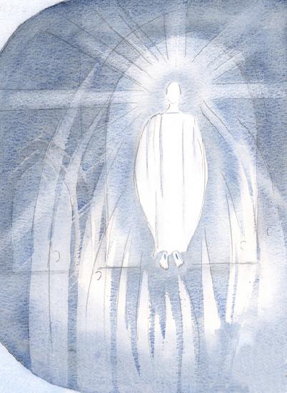 Christ stood before the tabernacle, surrounded by adoring angels 2000