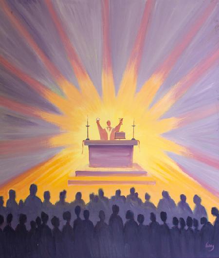 Gods light and wisdom pour upon those gathered around Christs Body and Blood at Mass 2000