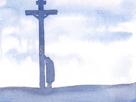 If our sufferings make it hard to pray we can simply lean on the Cross, close to Christ, resting in  2000