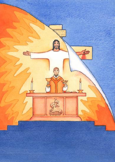 Jesus is Present with us at Mass, praying to the Father on our behalf, for help in our needs, and fo 2004