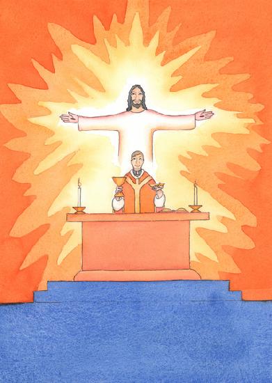 Jesus is Present with us at Mass, praying to the Father on our behalf, for help in our needs, and fo 2004