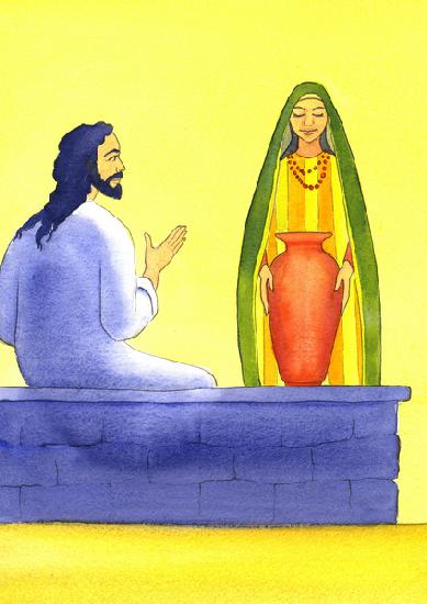 Jesus meets the Samaritan woman at the well 2001