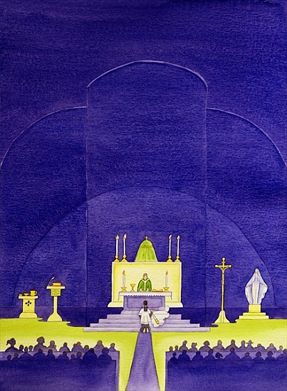 Our churches are holy places consecrated for prayer and worship, 2006 (w/c on paper)  von Elizabeth  Wang