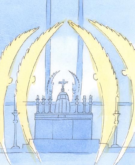 The angels guard the Lord, Who is present in the Tabernacle in the Blessed Sacrament 2004