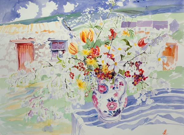 Frühlingsblumen auf der Insel von Elizabeth Jane  Lloyd