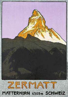 Poster advertising Zermatt, Switzerland 1908