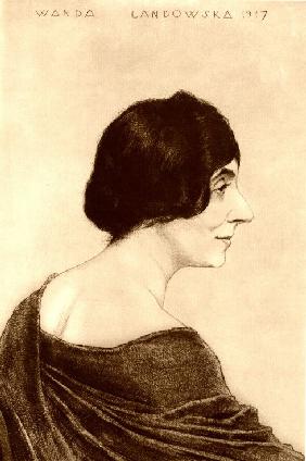 Porträt von Wanda Landowska (1879-1959) 1917