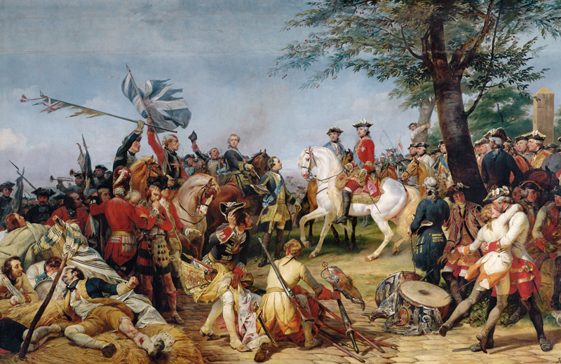Battle of Fontenoy von Emile Jean Horace Vernet