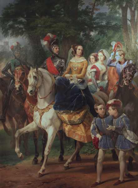 Alexandra Feodorovna / Knights  tournam. von Emile Jean Horace Vernet