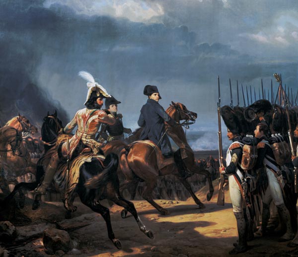 Napoleon at Jena / Ptg.by H.Vernet /1836 von Emile Jean Horace Vernet