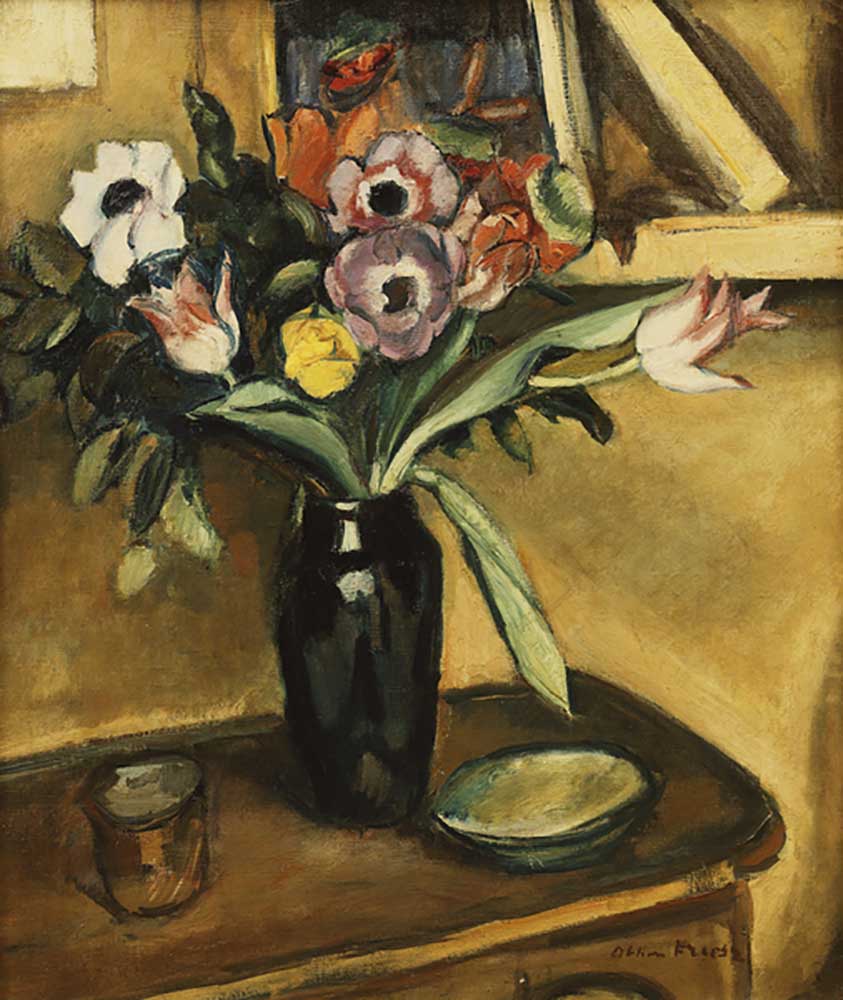 Blumenvase - Anemonen und Tulpen; Blumenvase - Anemonen und Tulpen, von Achille Emile Othon Friesz