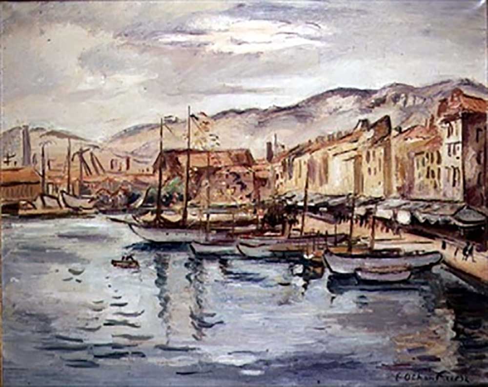 Pariose Boote im Hafen, Toulon von Achille Emile Othon Friesz